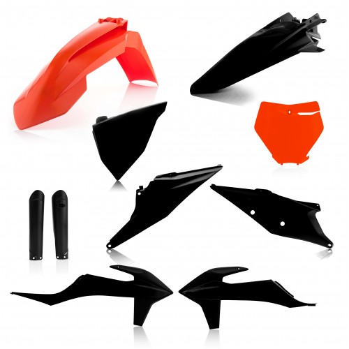 KIT PLÁSTICOS COMPLETO ACERBIS KTM SX / SX-F 2019 - 2020 PRETO / LARANJA